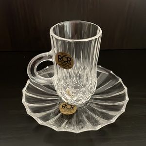 Royal Crystal Rock Cup and Saucer (Set of 6)